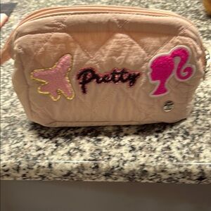 Pretty Quilted Pink Cosmetic Bag